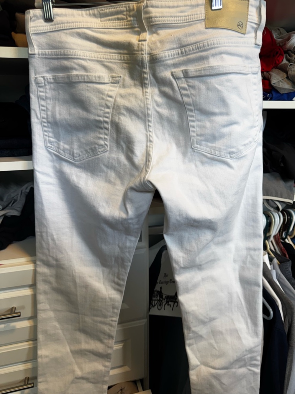 AG Adriano Goldschmied Jeans Mens Tells 34x30 White FLAWLESS